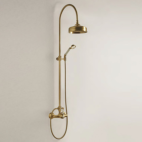 Душевая система Cisal EM00405124 Arcana Empress смеситель для душа,верхний душ Easy Clean,ручной душ с держателем и шлангом, цвет золото снят с производства
