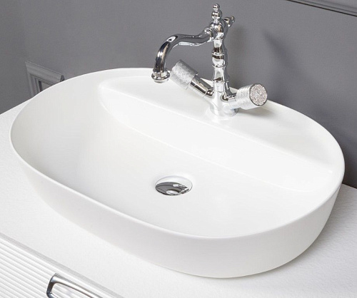 Раковина Керамика овальная под смеситель белая Armadi Art Vallessi 870 Раковина Керамика овальная под смеситель белая Armadi Art Vallessi 870