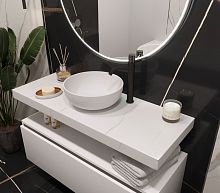 Столешница прямая 101х46х7 Armadi Art FLAT NERO MARQUINA 869-100-NM