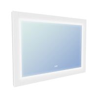 Зеркало IDDIS, ЗЛП112 Oxford с подсветкой, 100х70 см, c термообогревом, белый матовый