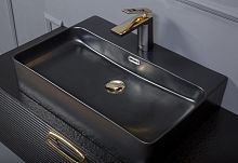 Раковина Керамика прямоугольная под смеситель черная Armadi Art Vallessi 875