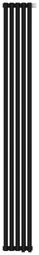 Радиатор Сунержа 31-0321-1805 Эстет-0 отопительный н/ж EU50 правый 1800х225 мм/ 5 секций, матовый черный