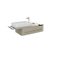 Тумба Creavit AL0120.01.BBK ХРОМ+UL060 Angel с раковиной 120х38 см, серый