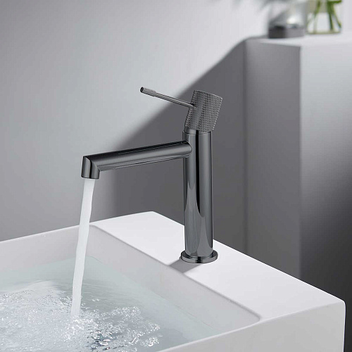 Смеситель Vincea VBF-1D1GM Desire для раковины, вороненая сталь