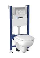 Сет инсталляция+унитаз+клавиша+сидение Geberit Renova Keramag- 500.124.TC.R