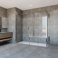 Душевой уголок Vincea VSR-1G28018CL Garda, 180х80 см, профиль хром/стекло прозрачное