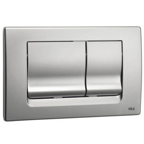 Смывная клавиша OLI 640586 Ria двойная, хром матовый Смывная клавиша OLI 640586 Ria двойная, хром матовый