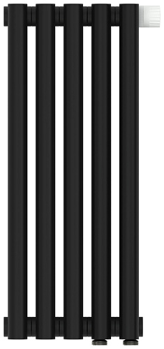 Радиатор Сунержа 31-0311-5005 Эстет-1 отопительный н/ж EU50 правый 500х225 мм/ 5 секций, матовый черный