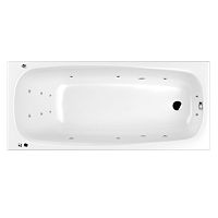 Акриловая ванна WHITECROSS 0102.180080.100.SMART.CR Layla с гидромассажем, 180х80 см, белая