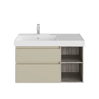 Тумба Kerama Marazzi CUB.90Lh\LIM Cubo под раковину подвесная 90х47 см, левая, лимо матовый/древесный Тумба Kerama Marazzi CUB.90Lh\LIM Cubo под раковину подвесная 90х47 см, левая, лимо матовый/древесный