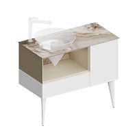 Тумба Kerama Marazzi CO.97\LIM Cono под раковину подвесная 95х48 см, лимо/белый матовый Тумба Kerama Marazzi CO.97\LIM Cono под раковину подвесная 95х48 см, лимо/белый матовый