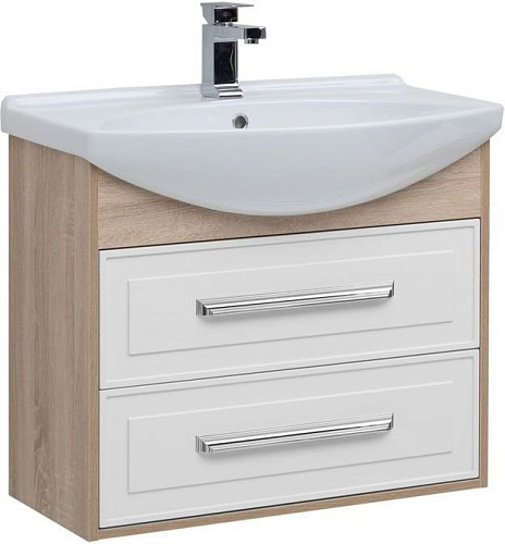 Тумба с раковиной Aquanet 00212626 Остин, 76х48 см, белая снят с производства