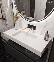 Столешница прямая 161х46х7 Armadi Art FLAT NERO MARQUINA 869-160-NM