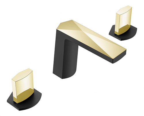 Смеситель Boheme 150-BG-ICE Venturo для раковины, черный/золото