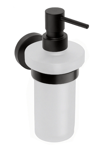 Дозатор Bemeta 104109010 Dark для жидкого мыла 8 см, настенный, черный купить недорого в интернет-магазине Керамос