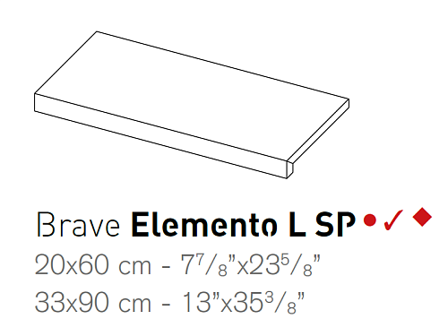 Угловой элемент AtlasConcorde Brave BraveCokeElementoLSP33x90 купить недорого в интернет-магазине Керамос