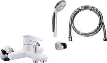 Смеситель Тритон Щ0000002376 Панама 16304W-D125 для ванны/душа, хром/белый Смеситель Тритон Щ0000002376 Панама 16304W-D125 для ванны/душа, хром/белый