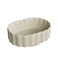 Раковина Kerama Marazzi CC.wb.50\SAN Artbasin Conchiglia накладная 53х38 см, песочный матовый Раковина Kerama Marazzi CC.wb.50\SAN Artbasin Conchiglia накладная 53х38 см, песочный матовый