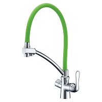 Смеситель Lemark LM3070C-Green Comfort для кухни, с подключением к фильтру с питьевой водой, хром,зеленый