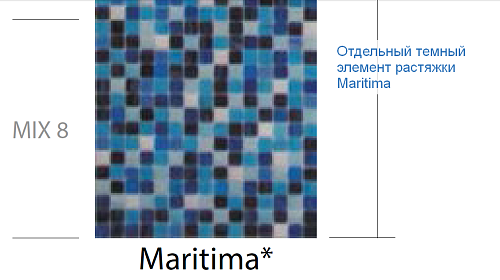 Мозаика Мира ALMA Maritima(8) 32.7x32.7 Стеклянная мозаика снят с производства