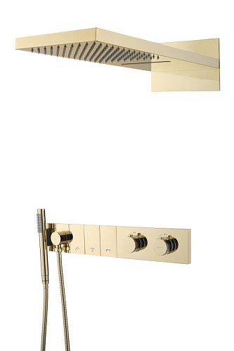Встроенная душевая система 55х45х110 см Boheme ZODIAC 133-G золото Встроенная душевая система 55х45х110 см Boheme ZODIAC 133-G золото