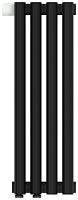 Радиатор Сунержа 31-0320-5004 Эстет-0 отопительный н/ж EU50 левый 500х180 мм/ 4 секции, матовый черный