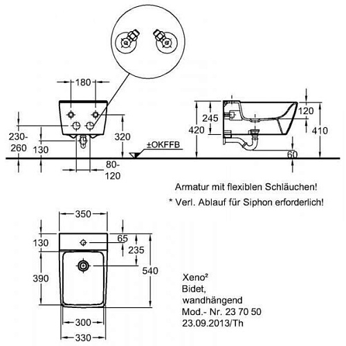 Биде подвесное Geberit Xeno2 237050000 купить недорого в интернет-магазине Керамос