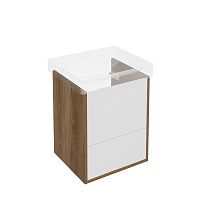 Тумба Kerama Marazzi Pro.50.2\OLM Pro под раковину подвесная 45х40 см, белый/Вяз Тумба Kerama Marazzi Pro.50.2\OLM Pro под раковину подвесная 45х40 см, белый/Вяз