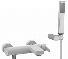 Смеситель Cezares OVEST-VDM-BIO для ванны и душа однорычажный в комплекте с ручным душем Исполнение:Белый матовый