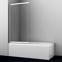 Шторка для ванны WasserKRAFT 41S02-100WS Main 41S раздвижная, прозрачное водоотталкивающее стекло