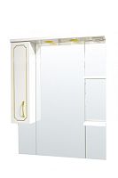 Зеркальный шкаф Loranto CS00037999 Corall Gold, 80х103 см, белый