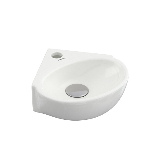 Раковина Berges 182011 Small подвесная D30 см, угловая, белый глянец