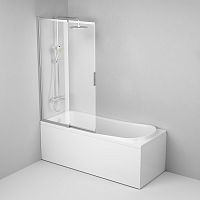 Набор AM.PM W80ASET-150SL Like: Ванна 150х70 см с каркасом, шторкой и душевой системой, белый,хром