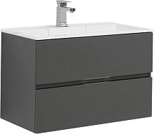 Тумба с раковиной Aquanet 00242610 Алвита, 80х45 см, серая Тумба с раковиной Aquanet 00242610 Алвита, 80х45 см, серая