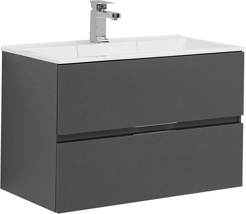 Тумба с раковиной Aquanet 00242610 Алвита, 80х45 см, серая Тумба с раковиной Aquanet 00242610 Алвита, 80х45 см, серая снят с производства
