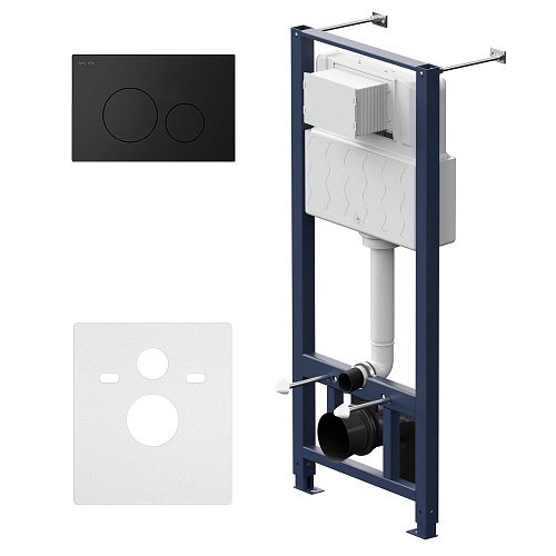 Инсталляция AM.PM I012704.9038 Pro для унитаза, с черной клавишей Инсталляция AM.PM I012704.9038 Pro для унитаза, с черной клавишей