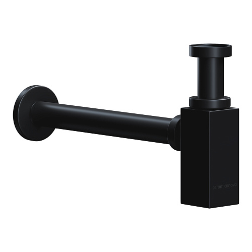 Сифон Ceramica Nova 70002MB бутылочный для раковины, черный матовый Сифон Ceramica Nova 70002MB бутылочный для раковины, черный матовый