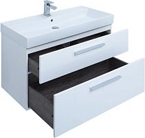 Тумба под раковину Aquanet 00249922 Nova напольная, 98х45 см, белая Тумба под раковину Aquanet 00249922 Nova напольная, 98х45 см, белая