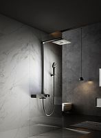 Душевая стойка Vincea VSFS-3I13TMB Inspire термостатическая с изливом, черный матовый Душевая стойка Vincea VSFS-3I13TMB Inspire термостатическая с изливом, черный матовый