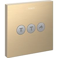 Hansgrohe 15764140  Select запорный/переключающий вентиль на 3 потр. шлифованная бронза Hansgrohe 15764140  Select запорный/переключающий вентиль на 3 потр. шлифованная бронза
