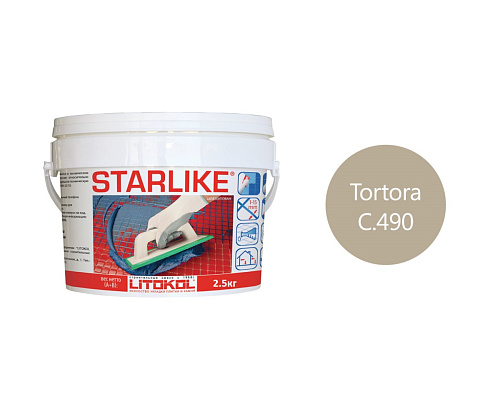 Строительные смеси Litokol Litochrom Starlike LITOCH_STARLIKE_C490(2.5кг)_Tortora купить недорого в интернет-магазине Керамос