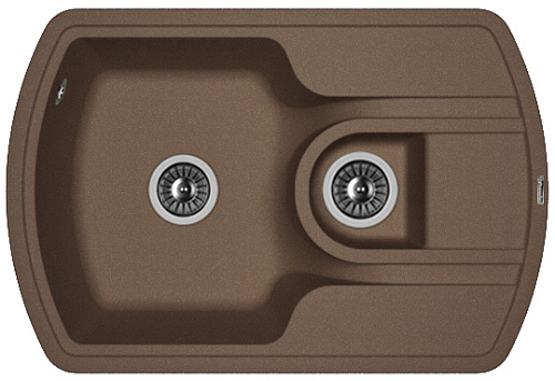 Мойка для кухни Florentina 20.200.D0760.303 Нире 76х51 см, с крылом, мокко снят с производства