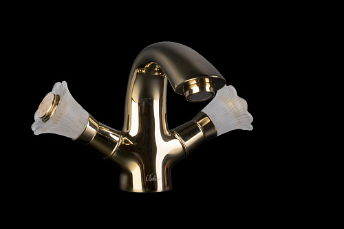 Смеситель Boheme 291-Camelia Сamelia для умывальника, золото Смеситель Boheme 291-Camelia Сamelia для умывальника, золото