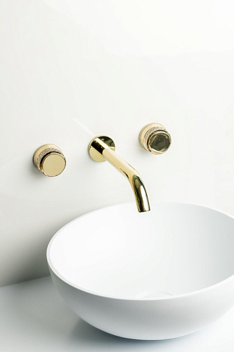 Смеситель из стены Boheme AURA 152-2-G-A золотой