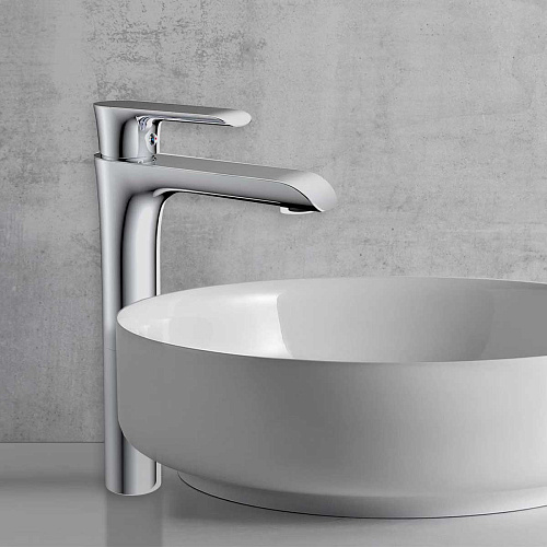 Смеситель Vincea VBF-1E2CH Esse для накладной раковины, хром