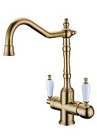 Смеситель для кухни с краном Boheme MEDICI Ripresa CRYSTAL 111-BSW