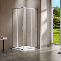 Душевой уголок Vincea VSS-1G800CL Garda, 80х80 см, профиль хром/стекло прозрачное