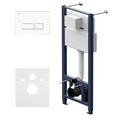 Инсталляция AM.PM I012704.7001 Pro для унитаза, с белой клавишей