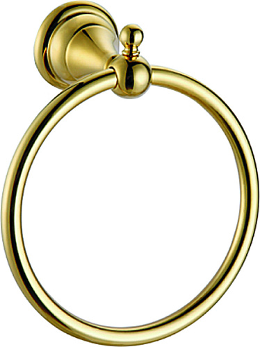 Полотенцедержатель Azario AZ-91111G Elvia кольцо, золото купить недорого в интернет-магазине Керамос