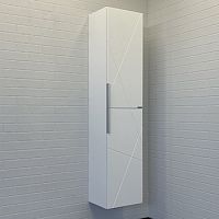 Шкаф-пенал Comforty 00-00010666 Мерано подвесной, 35х160 см, белый